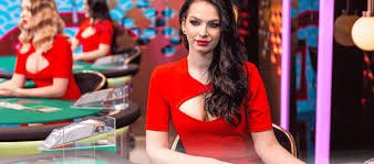 Tampilan studio Texas Hold'em Bonus langsung di selat4d dengan dealer profesional